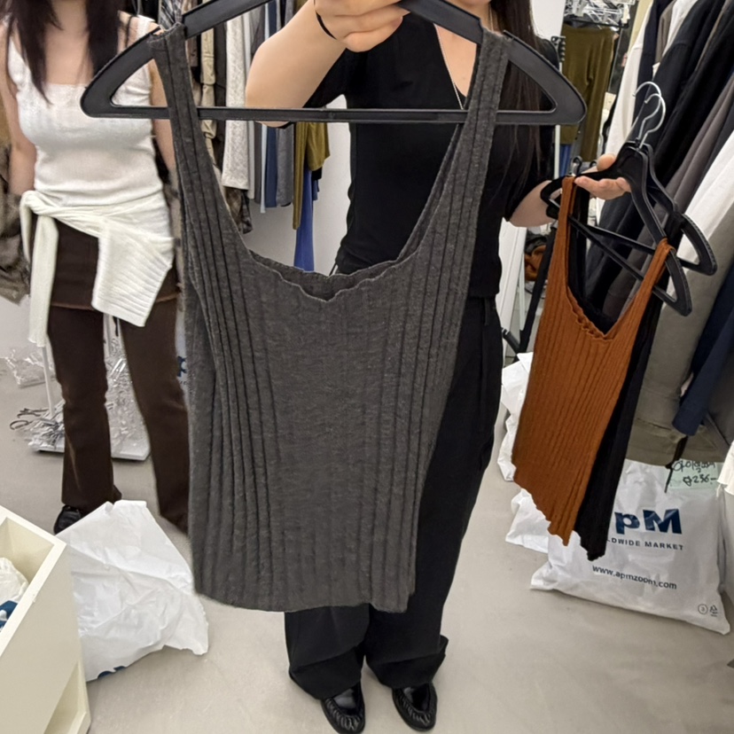 PADO韓國代購女士新款時尚真品推薦人氣休閑吊帶背心波紋PADO吊帶/背心