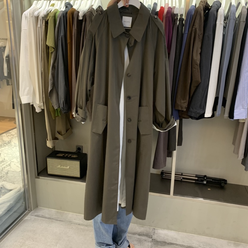 FAVE/FAVOURITE東大門實拍女裝新品熱賣推薦長款風衣含腰帶FAVE/FAVOURITE長款風衣圖色2棕色