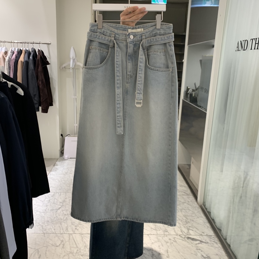 VENIR-A東大門實拍女士新款推薦熱賣半身裙中短裙含腰帶VENIR-A半身裙/中短裙圖色2
