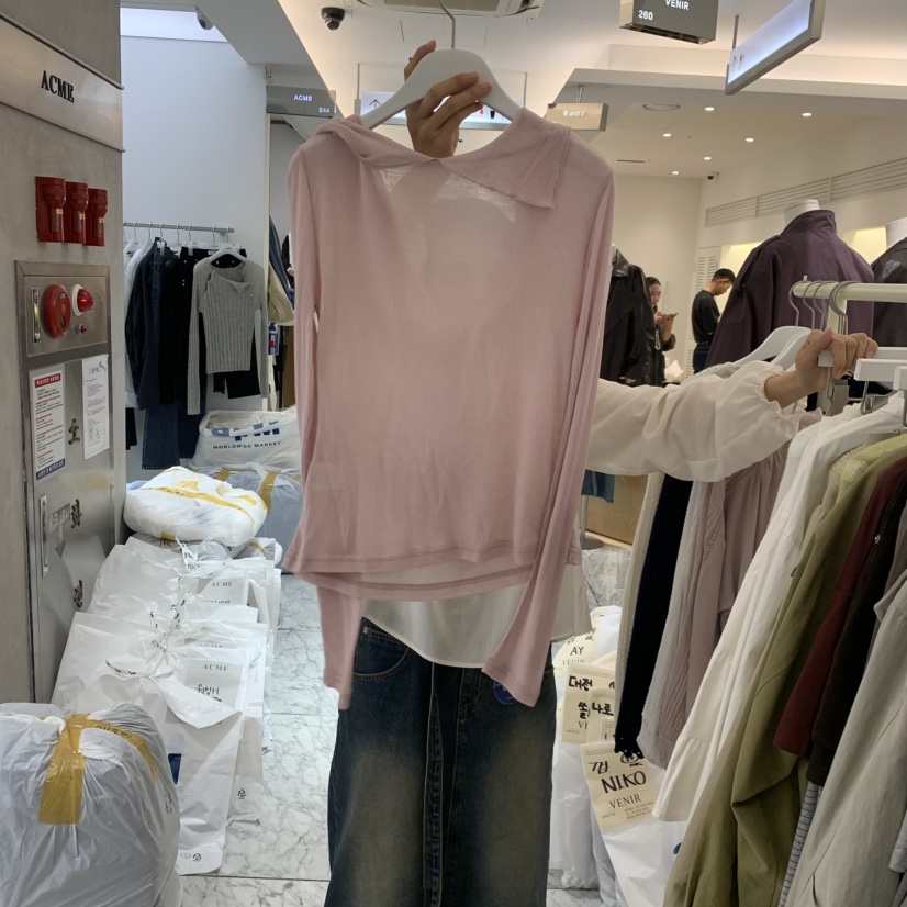 VENIR-A東大門代購女裝新品休閑推薦熱賣人氣時尚長袖T恤VENIR-A長袖T恤