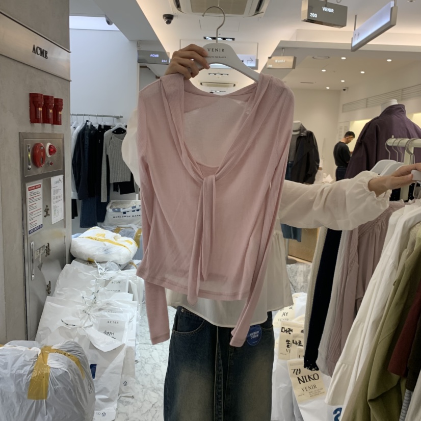 VENIR-A東大門代購女裝新品休閑推薦熱賣人氣時尚長袖T恤VENIR-A長袖T恤圖色1