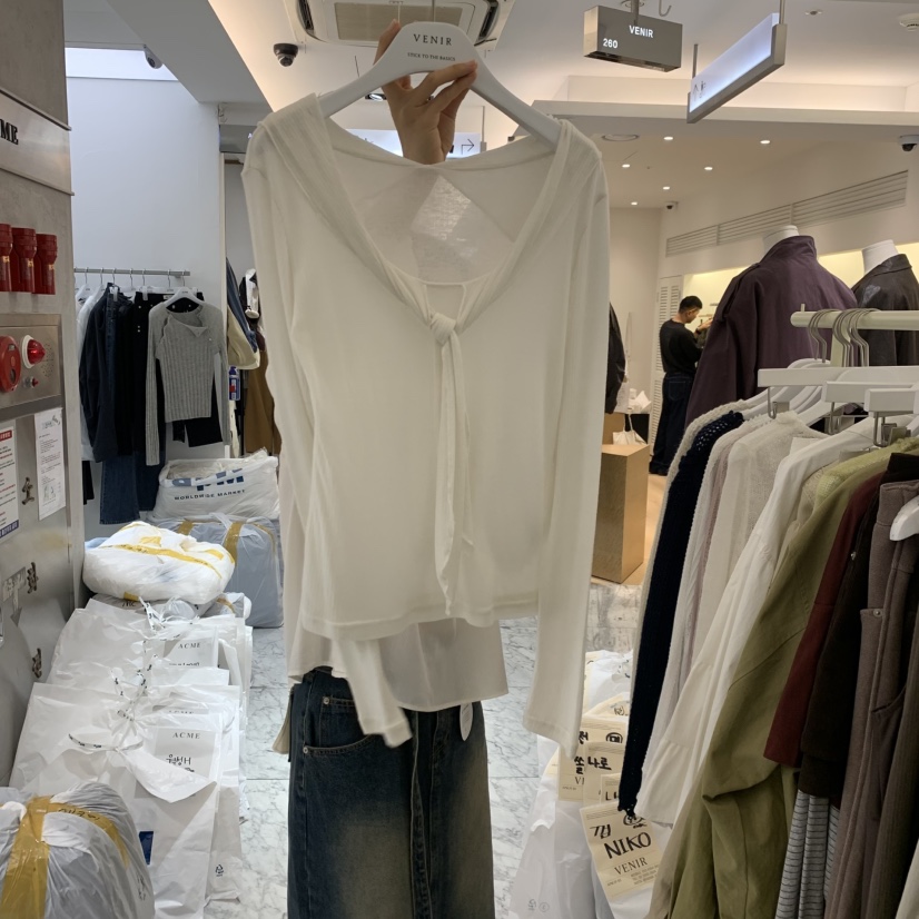 VENIR-A東大門代購女裝新品休閑推薦熱賣人氣時尚長袖T恤VENIR-A長袖T恤圖色4