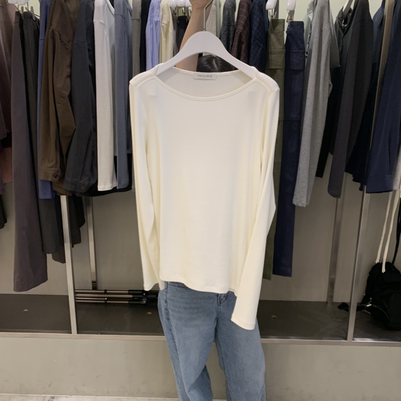 FAVE/FAVOURITE東大門代購女裝新品推薦真品長袖T恤莫代爾FAVE/FAVOURITE長袖T恤圖色1