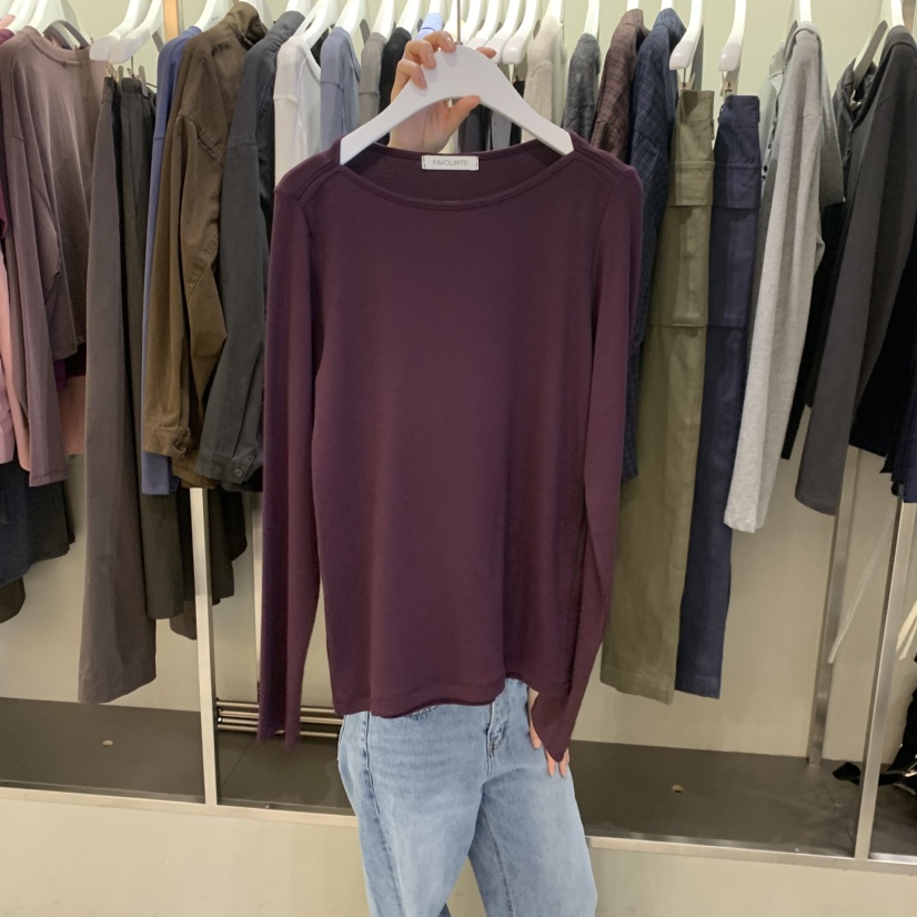 FAVE/FAVOURITE東大門代購女裝新品推薦真品長袖T恤莫代爾FAVE/FAVOURITE長袖T恤圖色2