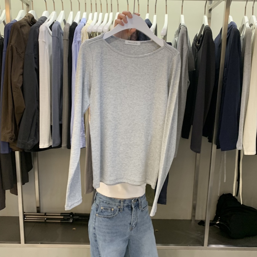 FAVE/FAVOURITE東大門代購女裝新品推薦真品長袖T恤莫代爾FAVE/FAVOURITE長袖T恤圖色3