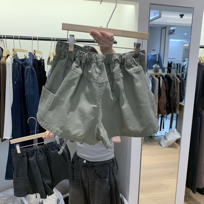 W AND J韓國代購女士新品休閑推薦真品人氣熱賣短褲染色W AND J短褲