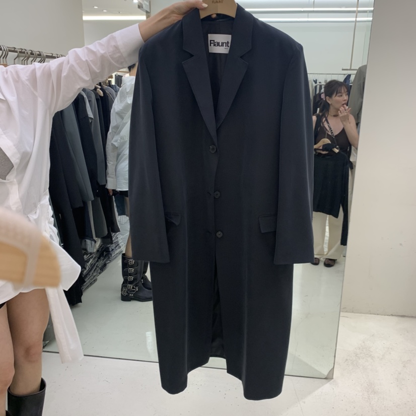FLAUNT東大門實拍女裝新款推薦時尚人氣休閑真品長款風衣FLAUNT長款風衣圖色2