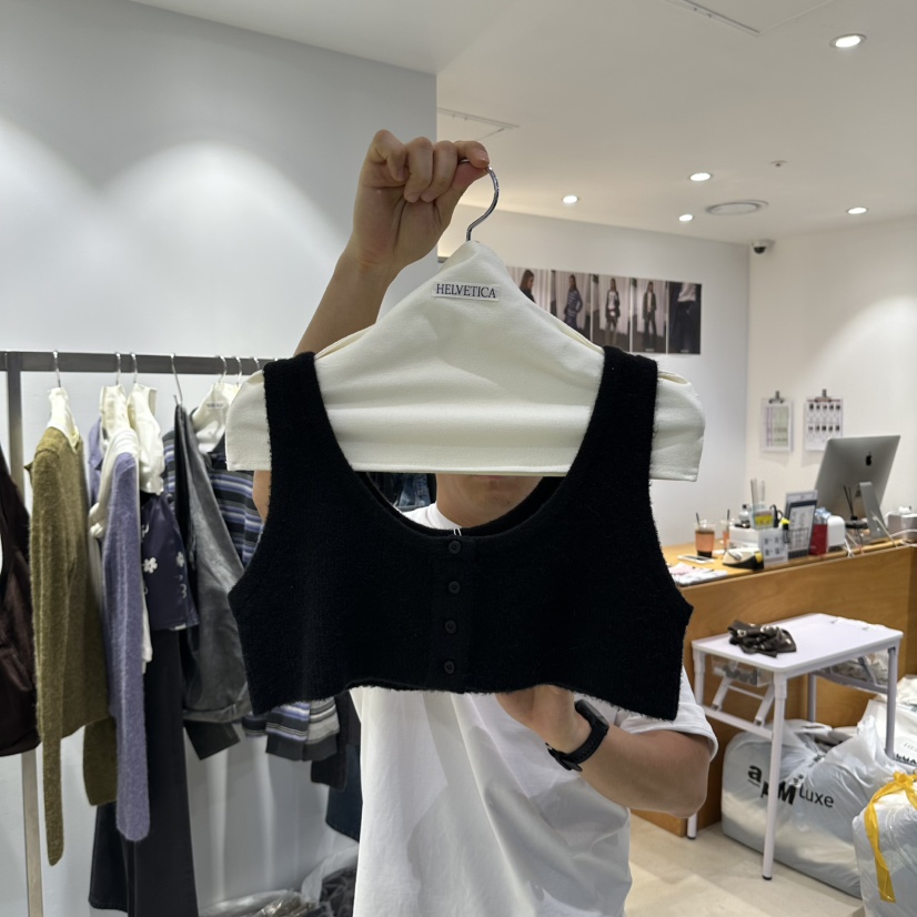 HELVETICA PLUS韓國直郵女裝新款推薦真品人氣時尚吊帶背心HELVETICA吊帶/背心圖色2黑色
