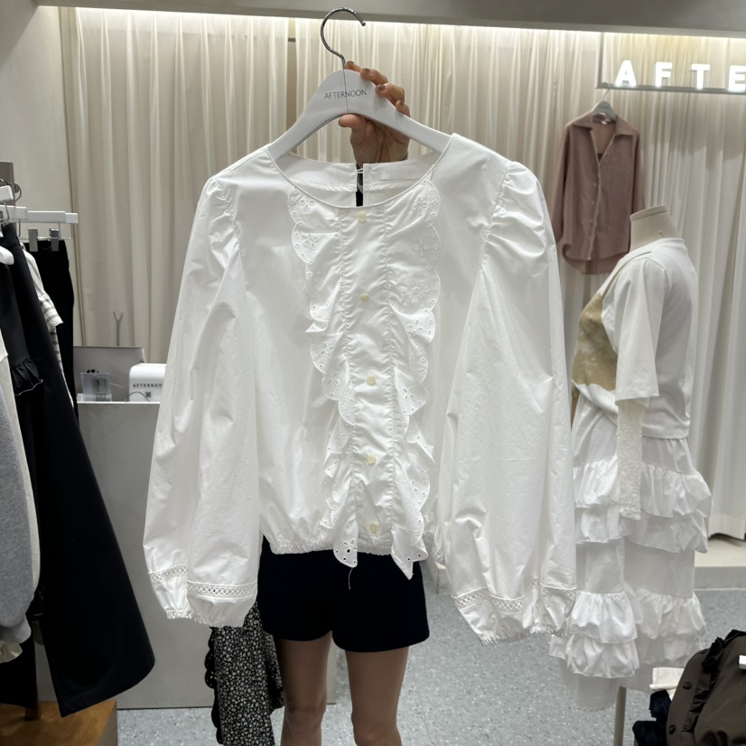 AFTERNOON東大門直郵女士新品熱賣休閑真品時尚襯衫蕾絲衫AFTERNOON襯衫/蕾絲衫圖色1