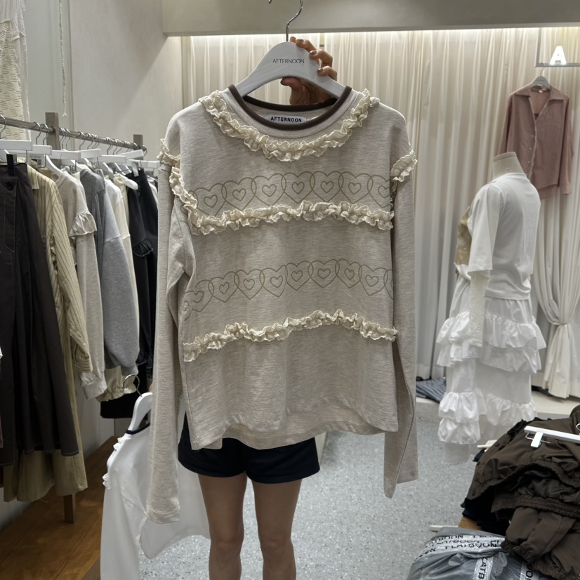 AFTERNOON韓國直郵女裝新款真品熱賣推薦人氣時尚長袖T恤AFTERNOON長袖T恤圖色1