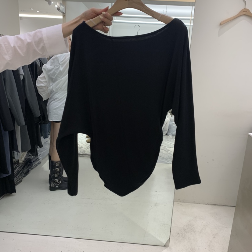 FLAUNT韓國代購女士新款休閑時尚人氣熱賣推薦長袖T恤不對稱FLAUNT長袖T恤圖色4