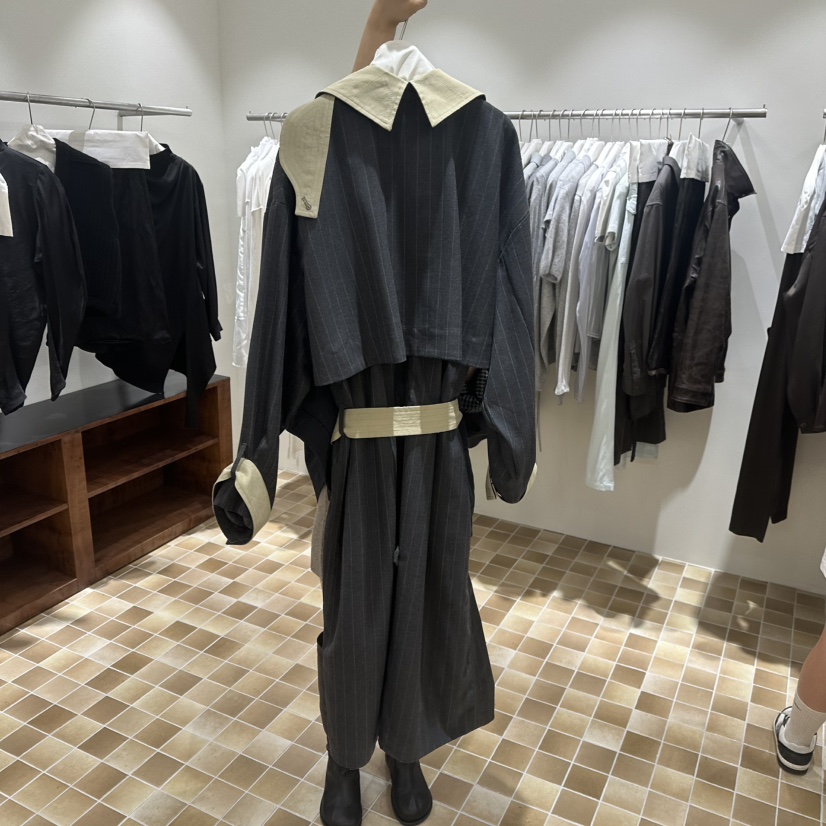 MYNAMEIS/AIME HOPE MAKE東大門直郵女裝新款休閑長款風衣含腰帶MYNAMEIS/AIME HOPE MAKE長款風衣