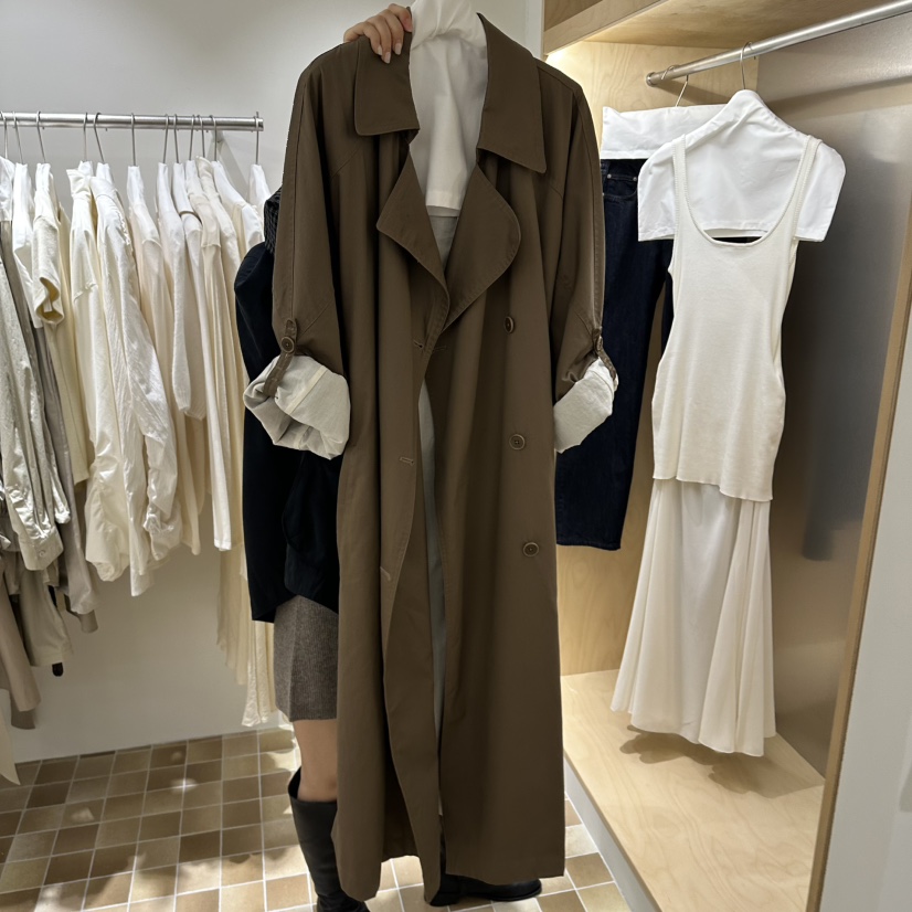 MYNAMEIS/AIME HOPE MAKE東大門代購女裝新品休閑長款風衣MYNAMEIS/AIME HOPE MAKE長款風衣圖色1