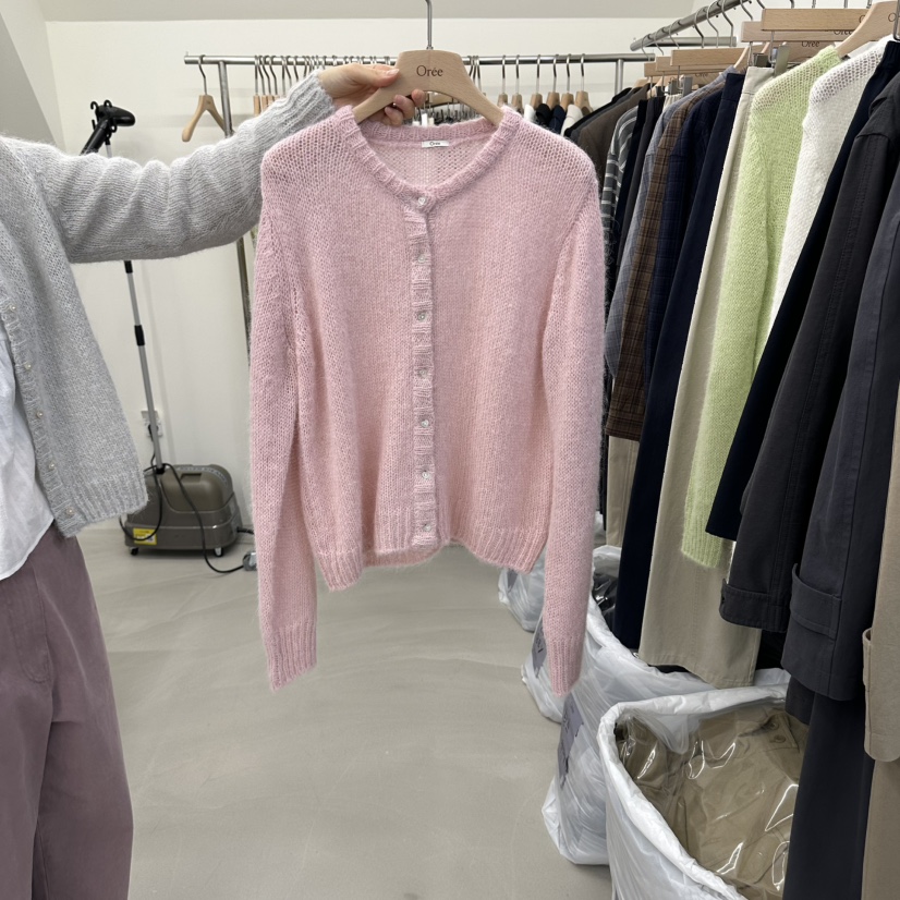 OREE韓國代購女士新款真品人氣推薦熱賣休閑時尚針織衫紐扣Oree針織衫圖色3