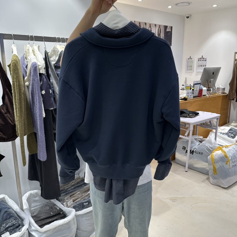 HELVETICA PLUS東大門實拍女士新品休閑真品推薦衛衣半拉鏈HELVETICA衛衣