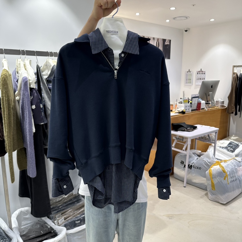 HELVETICA PLUS東大門實拍女士新品休閑真品推薦衛衣半拉鏈HELVETICA衛衣圖色2