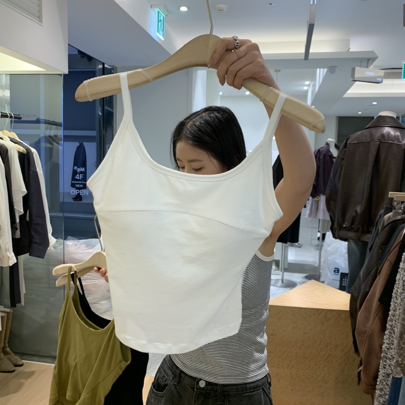 W AND J東大門代購女士新品推薦休閑時尚人氣吊帶背心無袖W AND J吊帶/背心圖色1
