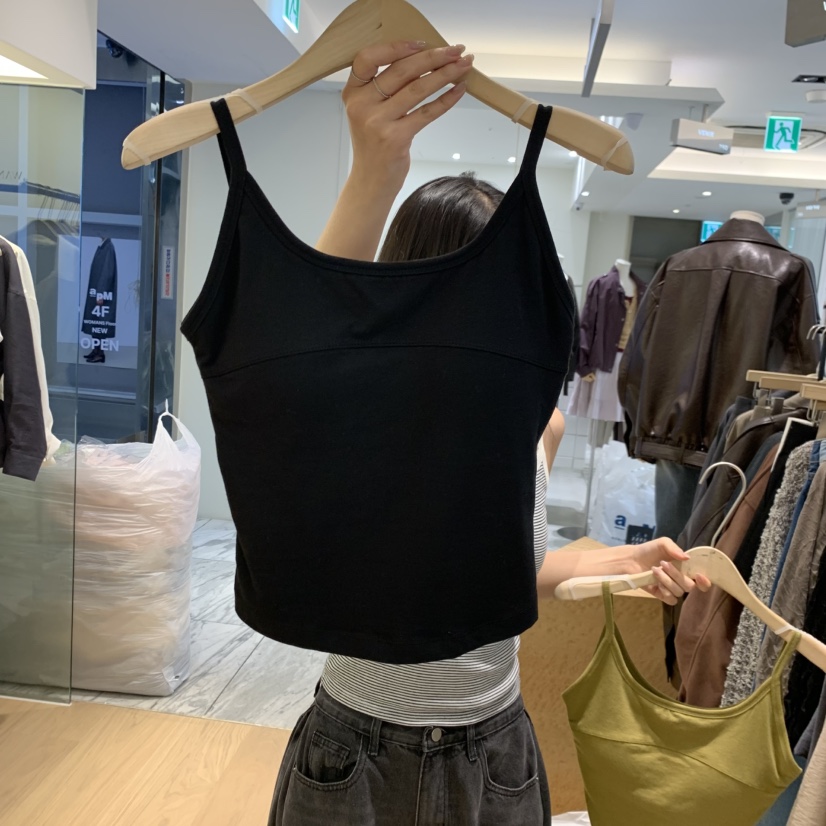 W AND J東大門代購女士新品推薦休閑時尚人氣吊帶背心無袖W AND J吊帶/背心圖色3
