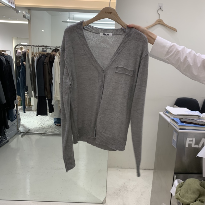 FLAUNT東大門實拍女士新品時尚人氣真品熱賣開衫馬海毛紐扣FLAUNT開衫圖色1