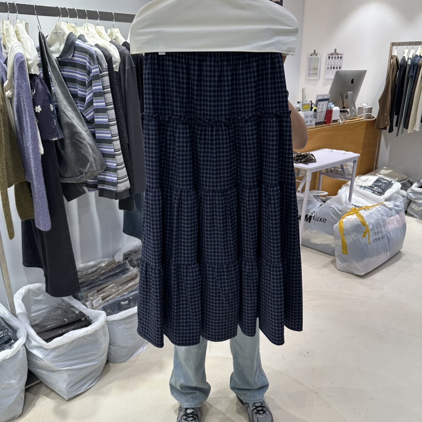 HELVETICA PLUS韓國代購女士新款人氣熱賣真品長裙荷葉邊HELVETICA長裙