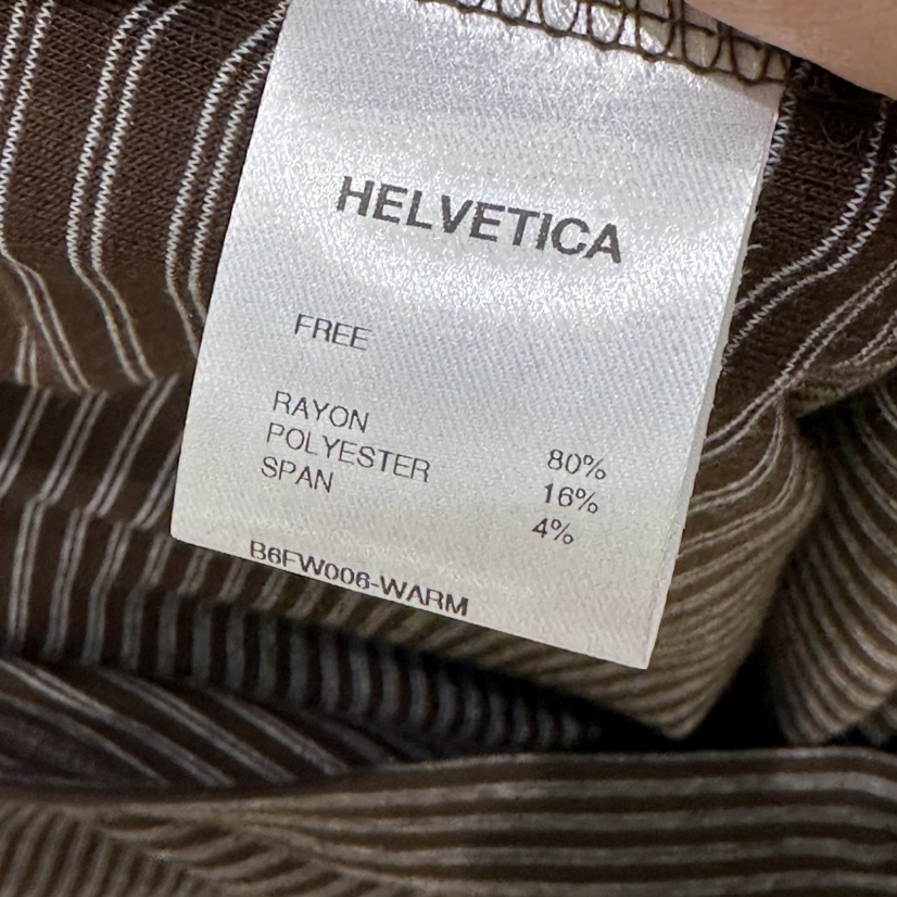 HELVETICA PLUS東大門實拍女裝新品人氣推薦長袖T恤條紋HELVETICA長袖T恤