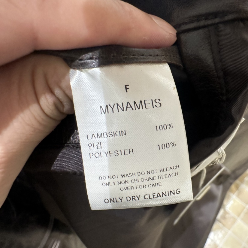 MYNAMEIS/AIME HOPE MAKE東大門代購女士新品休閑皮衣皮革MYNAMEIS/AIME HOPE MAKE皮衣