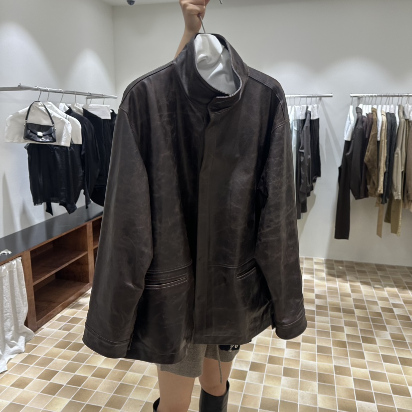 MYNAMEIS/AIME HOPE MAKE東大門代購女士新品休閑皮衣皮革MYNAMEIS/AIME HOPE MAKE皮衣圖色1