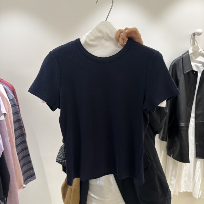 MYNAMEIS/AIME HOPE MAKE東大門實拍女士新款人氣時尚T恤MYNAMEIS/AIME HOPE MAKET恤圖色4深藍色