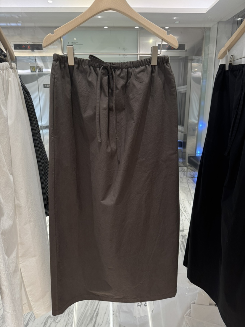 MONIQUE韓國代購女裝新品熱賣時尚推薦真品半身裙中短裙棉MONIQUE半身裙/中短裙圖色2棕色