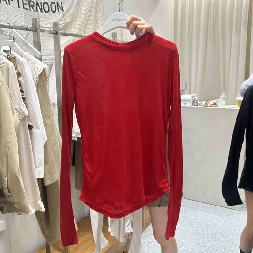 AFTERNOON韓國代購女士新品真品推薦人氣熱賣時尚長袖T恤AFTERNOON長袖T恤圖色2