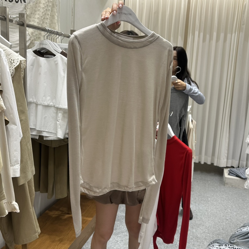 AFTERNOON韓國代購女士新品真品推薦人氣熱賣時尚長袖T恤AFTERNOON長袖T恤圖色4