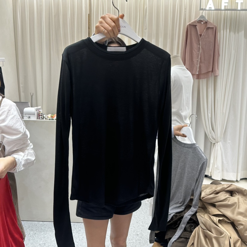AFTERNOON韓國代購女士新品真品推薦人氣熱賣時尚長袖T恤AFTERNOON長袖T恤圖色5