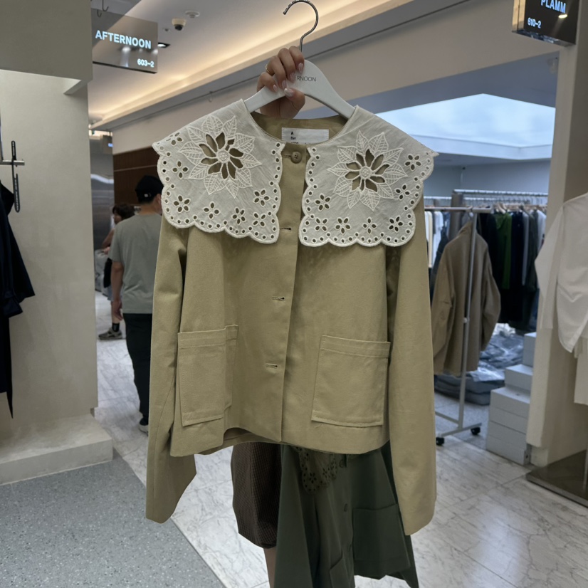 AFTERNOON韓國直郵女裝新品真品人氣休閑推薦熱賣夾克蕾絲AFTERNOON夾克圖色1