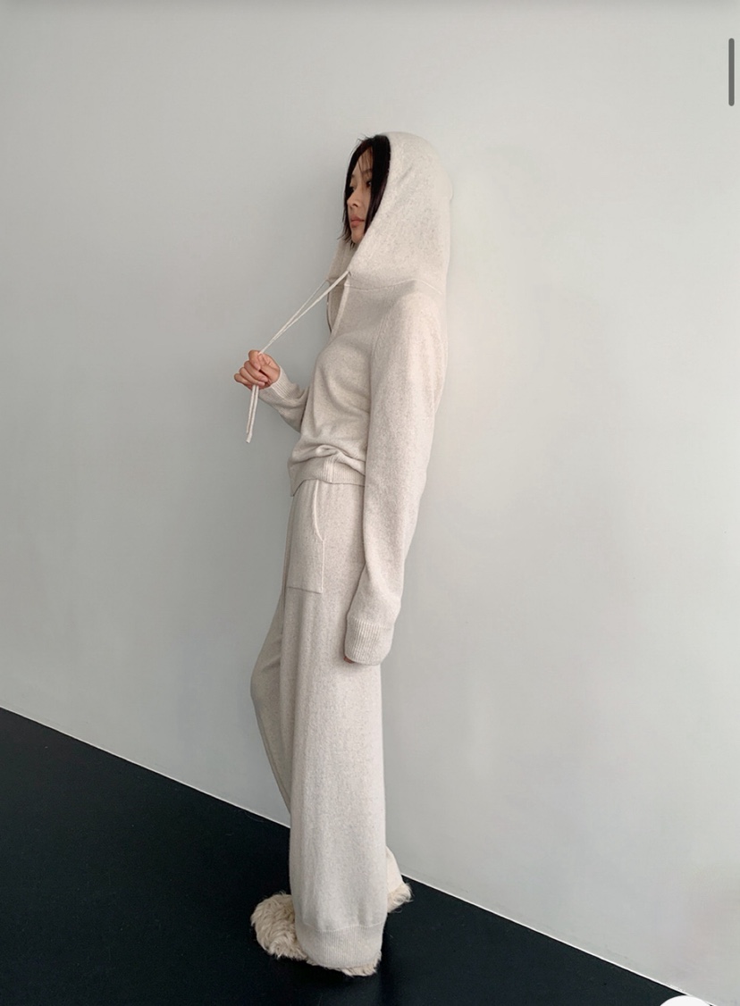 LE VASE東大門實拍女裝新品真品時尚休閑針織衫拉鏈連帽衫LE VASE針織衫