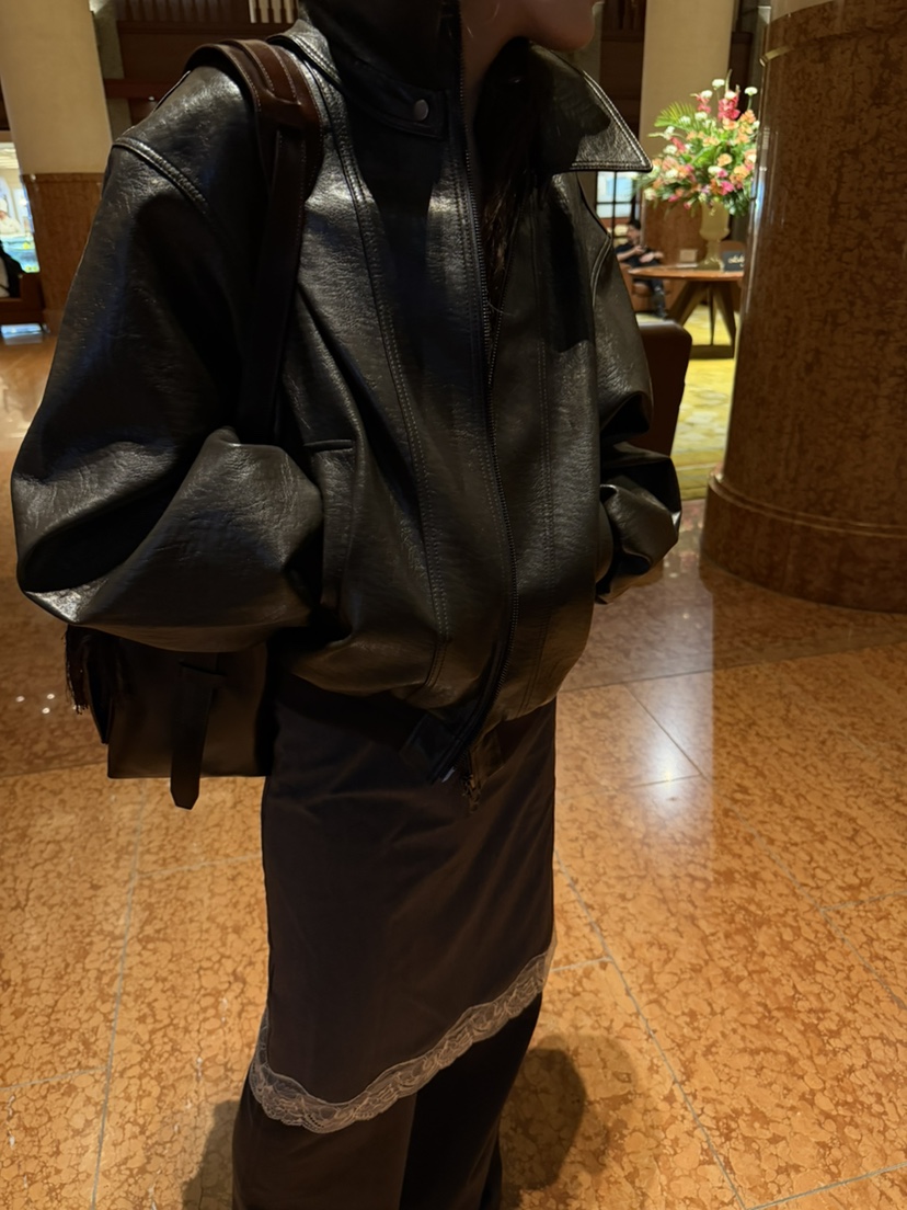 PERMISSION韓國直郵女裝新品推薦真品休閑熱賣時尚人氣皮衣PERMISSION皮衣