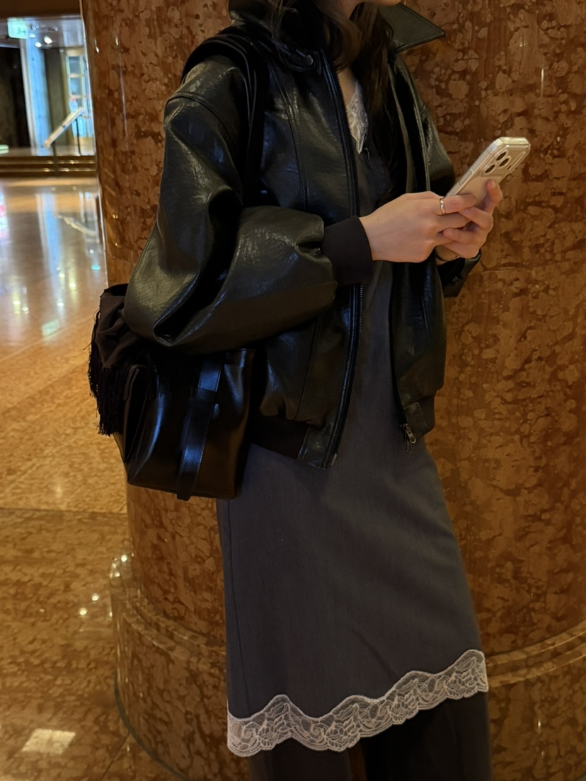 PERMISSION韓國直郵女裝新品推薦真品休閑熱賣時尚人氣皮衣PERMISSION皮衣