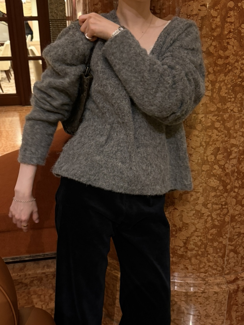 PERMISSION韓國代購女裝新品熱賣休閑時尚推薦真品針織衫V領PERMISSION針織衫
