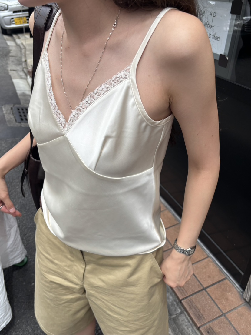 PERMISSION東大門直郵女士新品時尚人氣吊帶背心蕾絲無袖PERMISSION吊帶/背心