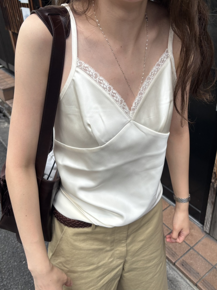 PERMISSION東大門直郵女士新品時尚人氣吊帶背心蕾絲無袖PERMISSION吊帶/背心