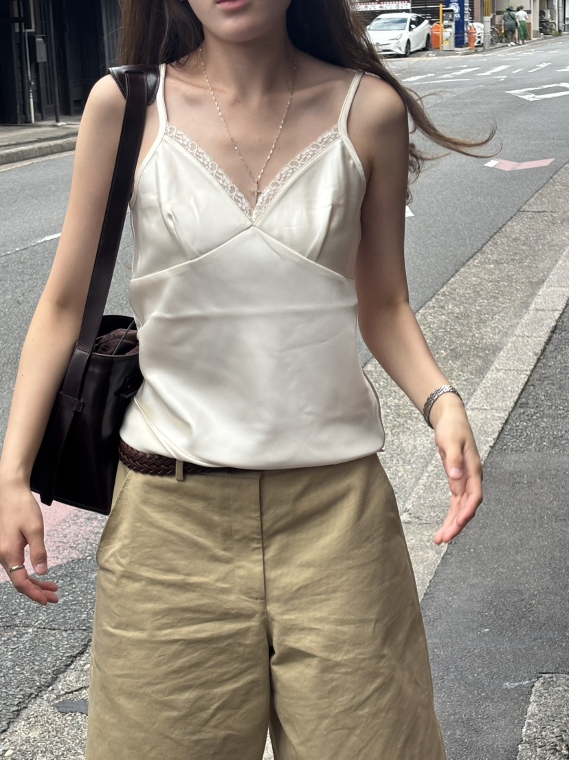 PERMISSION東大門直郵女士新品時尚人氣吊帶背心蕾絲無袖PERMISSION吊帶/背心