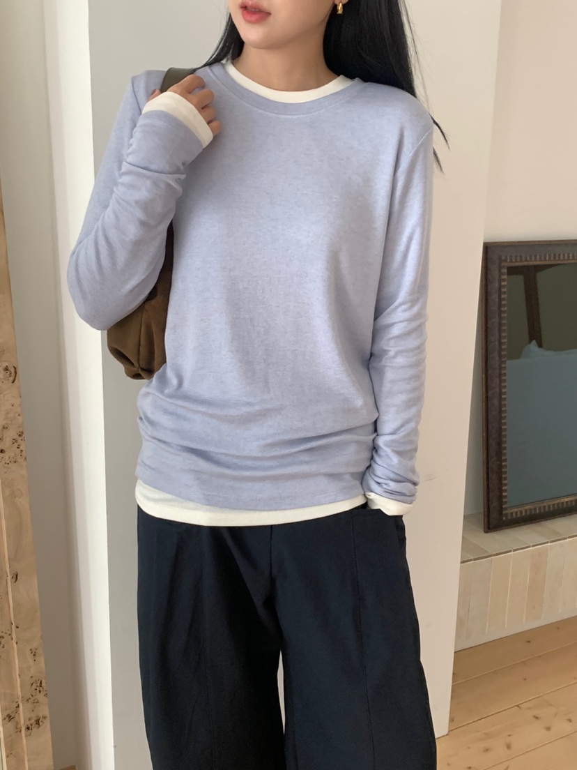 THE EYL韓國直郵女士新款休閑時尚熱賣人氣真品推薦長袖T恤THE EYL長袖T恤