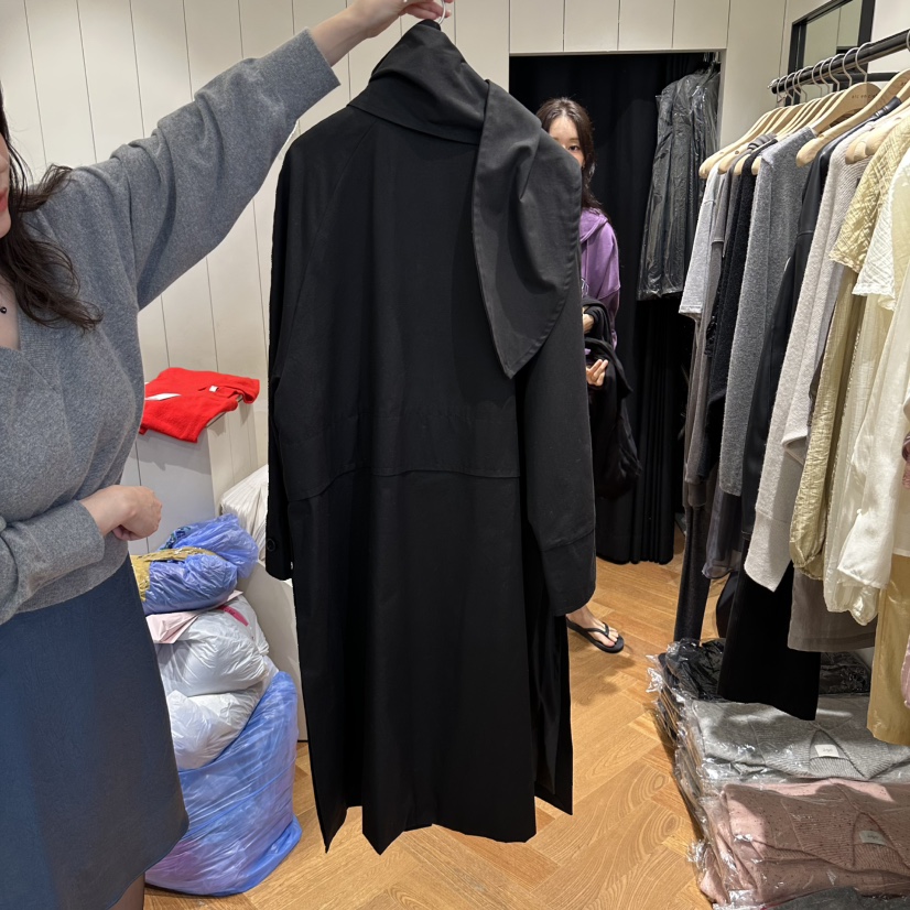 ARC東大門代購女裝新品熱賣真品人氣推薦時尚長款風衣含圍巾ARC EN CIEL長款風衣