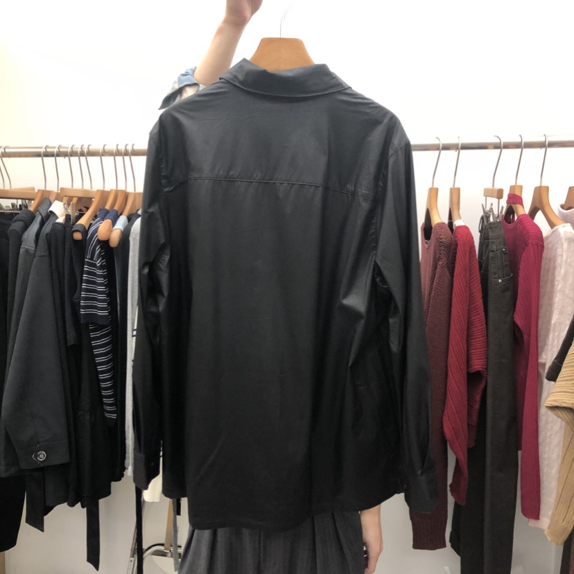 DRESS ROOM東大門實拍女士新品人氣真品休閑襯衫蕾絲衫皮革DRESS ROOM襯衫/蕾絲衫