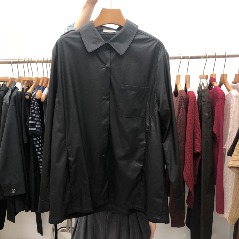 DRESS ROOM東大門實拍女士新品人氣真品休閑襯衫蕾絲衫皮革DRESS ROOM襯衫/蕾絲衫圖色1