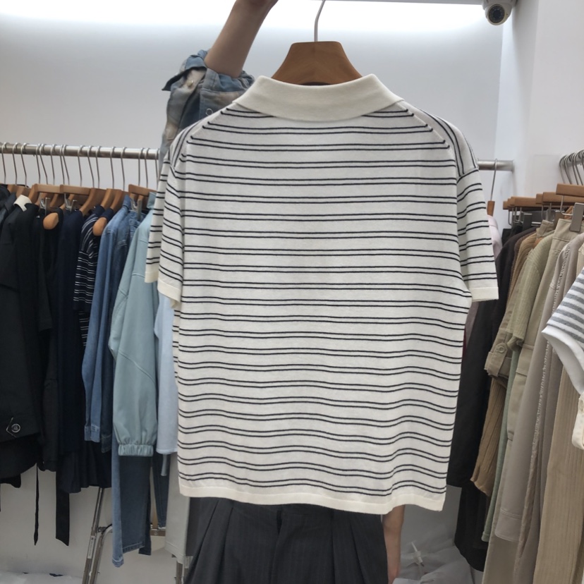 DRESS ROOM東大門直郵女裝新品推薦真品時尚人氣T恤條紋DRESS ROOMT恤