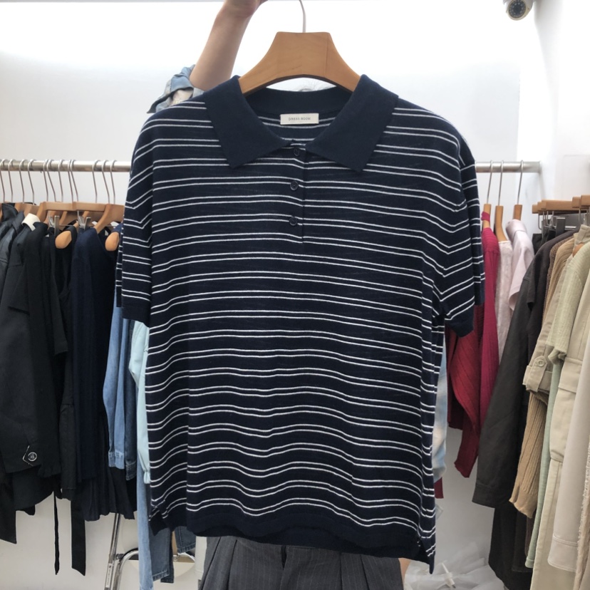 DRESS ROOM東大門直郵女裝新品推薦真品時尚人氣T恤條紋DRESS ROOMT恤圖色1