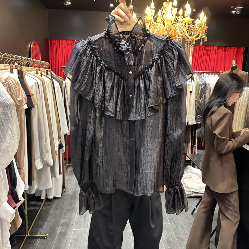 HERISH-HAUTE韓國直郵女士新品時尚休閑推薦真品襯衫蕾絲衫HERISH-HAUTE襯衫/蕾絲衫圖色2