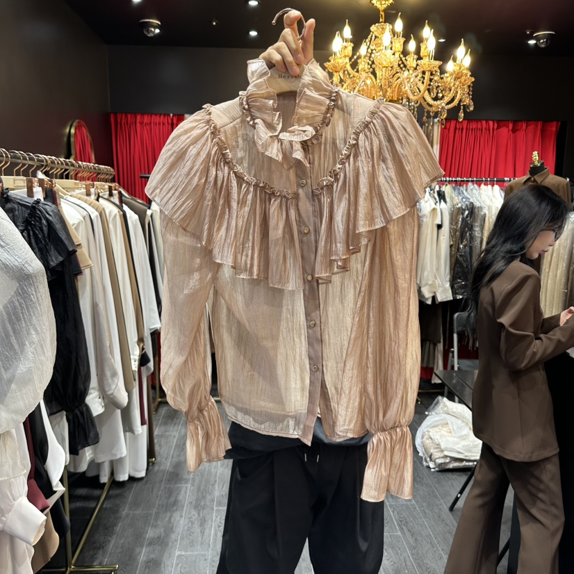 HERISH-HAUTE韓國直郵女士新品時尚休閑推薦真品襯衫蕾絲衫HERISH-HAUTE襯衫/蕾絲衫圖色3