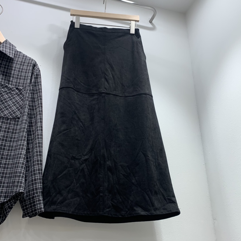 MADEMOISELL韓國直郵女裝新款真品推薦時尚人氣長裙絨面革MADEMOISELL長裙圖色3