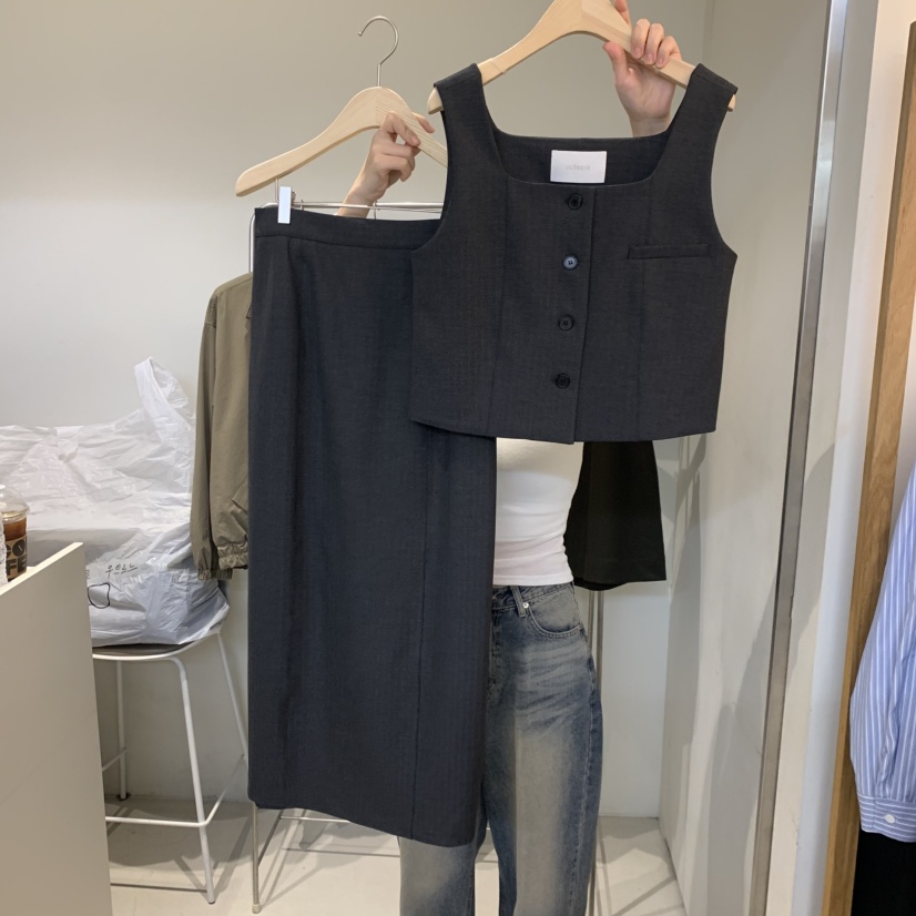 OUTRENE東大門代購女裝新品真品人氣熱賣時尚推薦休閑套裝OUTRENE套裝圖色1墨